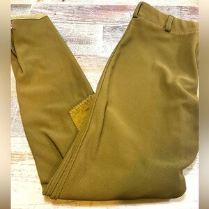 TuffRider Pants Size 28  Taupe Brown Rib Knee Patch Breeches Equestrian Worn